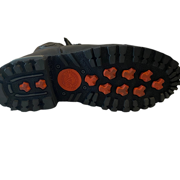 Milwaukee Leather Men's Size 7 Black Motorcycle Boots Double-Sided Zipper Entry - Picture 4 of 8